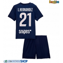 Maglie da calcio Paris Saint-Germain Lucas Hernandez #21 Prima Maglia Bambino 2025-26 Manica Corta (+ Pantaloni corti)
